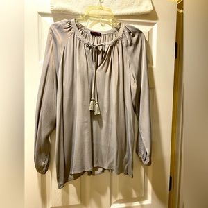 New Johnny Was Peasant Gray Blouse Women Size L